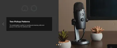 Explains that the mic offers cardioid and omni pickup patterns, letting users choose between focused recording and room-filling conference audio.
