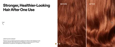 Proves the product's effectiveness by showing a visible before-and-after improvement in hair strength and health after one use.