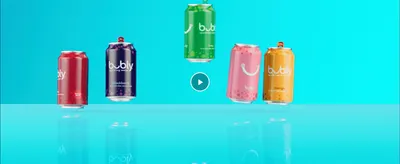 Showcases the range of bubly flavors available to help shoppers see the variety on offer.