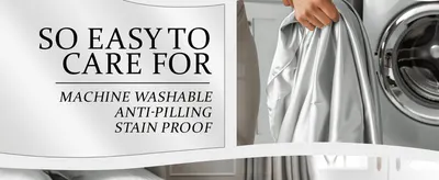 Reassures shoppers the sheets are easy to maintain by listing three distinct care benefits.