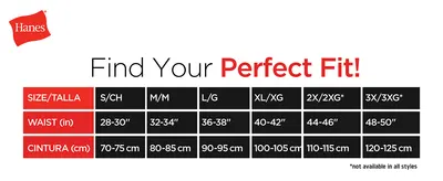 Helps shoppers find their correct size using a clear waist chart in inches and centimetres, reducing sizing uncertainty before purchase.
