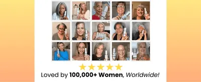 Shows real customers holding the product to prove widespread, genuine satisfaction. Reinforces trust with a 5-star rating and a large customer count claim.