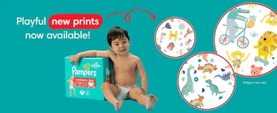 Announces new playful diaper prints so parents see a fun, fresh design option.