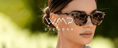 Introduces the WMP Eyewear brand over a lifestyle photo to build brand recognition and aspirational appeal.