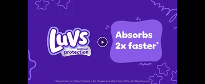 Highlights a quantifiable performance claim that the diaper absorbs liquid twice as fast as a competitor.
