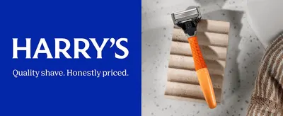 Introduces the Harry's brand and its value promise of quality shaving at an honest price.