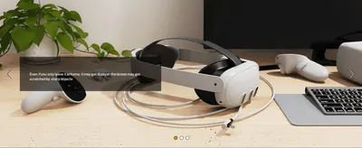 Highlights that a carrying case is needed to protect the headset from dust and lens scratches even when stored at home.