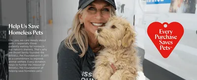 Builds emotional brand trust by highlighting Bissell's commitment to funding pet shelters through the Bissell Pet Foundation.