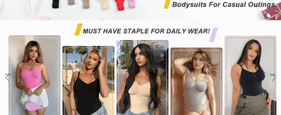 Shows the bodysuit worn across multiple casual, real-life settings to position it as a versatile daily-wear staple. Reinforces the overarching claim that the bodysuit is a must-have staple suited…