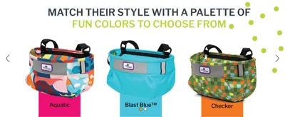Shows the range of color options available so shoppers can pick the style that matches their child's taste.