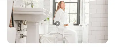 Shows a calm, fresh bathroom moment so shoppers picture the product in their own home.