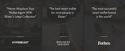 Builds trust by showing Hypebeast, Business Insider and Forbes praising the brand.