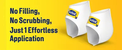 Shows the foot mask needs just one easy application with no filing or scrubbing, so shoppers see it as effortless to use.
