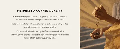 Builds trust by telling the story of careful bean selection and craftsmanship from farm to cup.