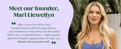 Introduces the founder and her personal fitness journey to build an emotional connection and trust in the brand.