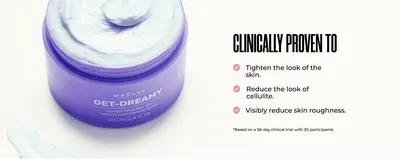 Backs the product with clinically proven skin-tightening and cellulite claims to build confidence in results.