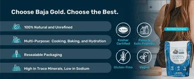 Highlights several distinct product benefits in a segmented icon list to build a quick case for why to choose this brand. Reassures shoppers with dietary certification badges that the product fits…