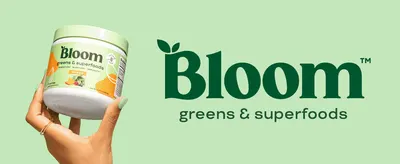 Introduces the Bloom brand and its greens & superfoods line to build recognition and trust.