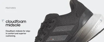 Highlights the Cloudfoam midsole technology as the source of step-in comfort and cushioning.