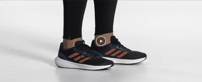 Invites the shopper to watch a video of the shoes being worn to build confidence in fit and style.