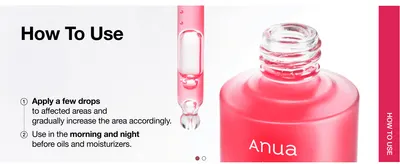 Explains how and when to apply the serum with a simple two-step numbered guide.