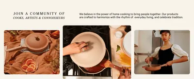 Presents the brand as part of home-cooking culture and shows real kitchen moments to build emotional trust.