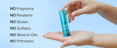 Reassures shoppers the balm is formulated without fragrance, parabens, gluten, sulfates, mineral oils or phthalates. Reinforces one core message that the product is made without common irritant…