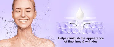 Communicates that the cream helps diminish the appearance of fine lines and wrinkles.