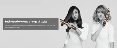 Reassures shoppers the styler can achieve a range of looks, from curls to sleek styles.