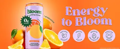 Communicates four distinct product benefits - natural energy, mental focus, metabolism boost, and mood support - in one scannable icon layout.