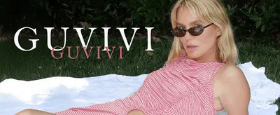 Introduces the GUVIVI brand with a stylized lifestyle visual to build brand recognition and aspirational appeal.