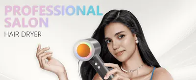 Introduces the product as a professional salon-quality hair dryer to establish premium positioning before feature details follow.