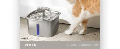 Reassures shoppers that dedicated US customer support is available if they ever have an issue with the fountain.