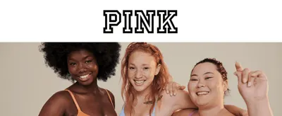 Introduces the PINK brand with an inclusive lifestyle image to build emotional connection and brand identity with shoppers.