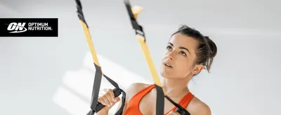 Shows a real person using the product in an active gym setting to build an emotional, aspirational connection with the brand.