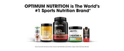 Reinforces Optimum Nutrition's position as the world's #1 sports nutrition brand by showcasing its range of products together.