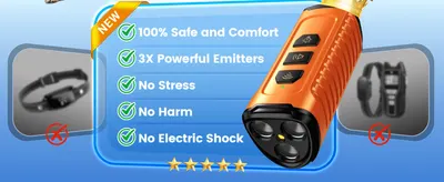 Positions the product as a safer, more humane alternative to shock-based deterrent devices. Reassures shoppers the device is safe, stress-free, and does not deliver an electric shock.