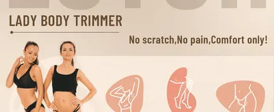 Shows the trimmer works comfortably across multiple sensitive body areas. Reassures shoppers the trimmer is gentle with no scratching or pain.
