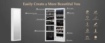 Breaks down the cabinet's interior compartments with labeled counts so shoppers understand exactly how much storage they get.