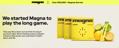 Introduces the Magna brand mission and showcases its product line to build trust and long-term credibility with shoppers.