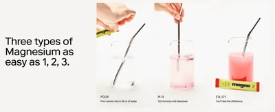Shows shoppers exactly how simple it is to prepare the drink mix in three easy steps, removing any doubt about ease of use.
