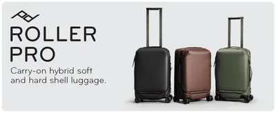 Introduces the Roller Pro line with brand logo, tagline and a lineup of color options to build brand recognition.