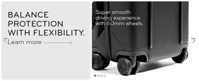 Highlights smooth, stable rolling performance from the 60mm wheels to reassure shoppers about ease of transport. Uses a specific wheel measurement to make the smooth-rolling performance claim feel…