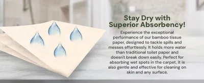 Highlights the superior absorbency and versatility of bamboo tissue paper compared to traditional options, emphasizing its effectiveness for various cleaning tasks.