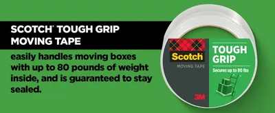Communicates the product's performance capability by highlighting that it can secure boxes up to 80 pounds, reassuring shoppers about its strength and reliability for moving needs. Emphasizes the…