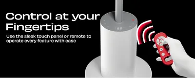 Reassures shoppers that every feature can be operated easily from the touch panel or remote.