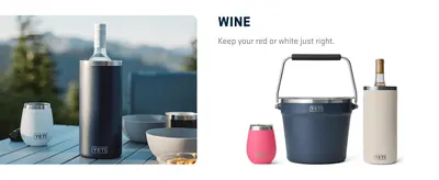 Demonstrates the product line's suitability for wine storage and chilling, showing multiple compatible products for keeping wine at the right temperature.