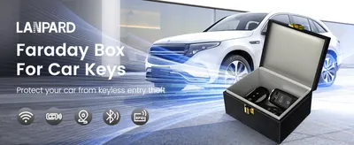 Communicates the primary benefit of protecting vehicles from keyless entry theft by blocking signal transmission, providing security reassurance to car owners.