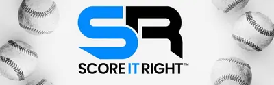 Introduces the Score It Right brand with a bold logo and tagline to build brand recognition and trust with baseball shoppers.