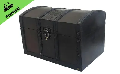 Flags the chest as a practical everyday storage option with a green Practical badge to reassure shoppers it is useful beyond decoration.